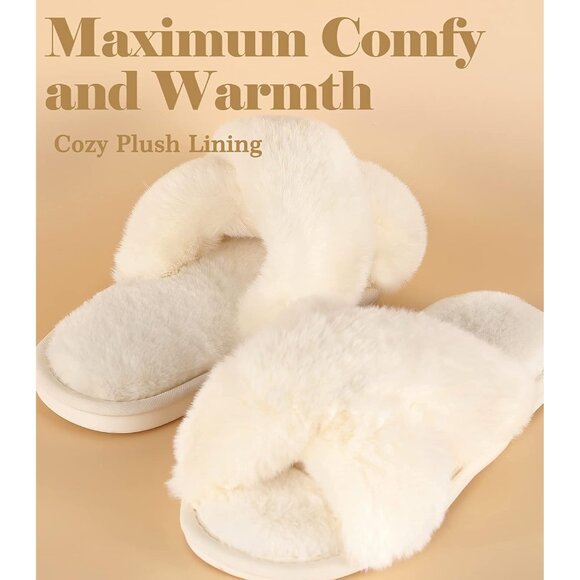 Stylish Memory Foam Open Toe Slippers with Non-Slip TPR Sole - Women’s Size 7-8 - Picture 7 of 7